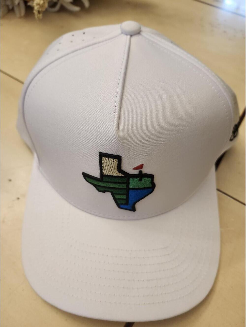 New Waggle State of Golf Performance Snapback OSFM SP OG Hat Texas Logo White